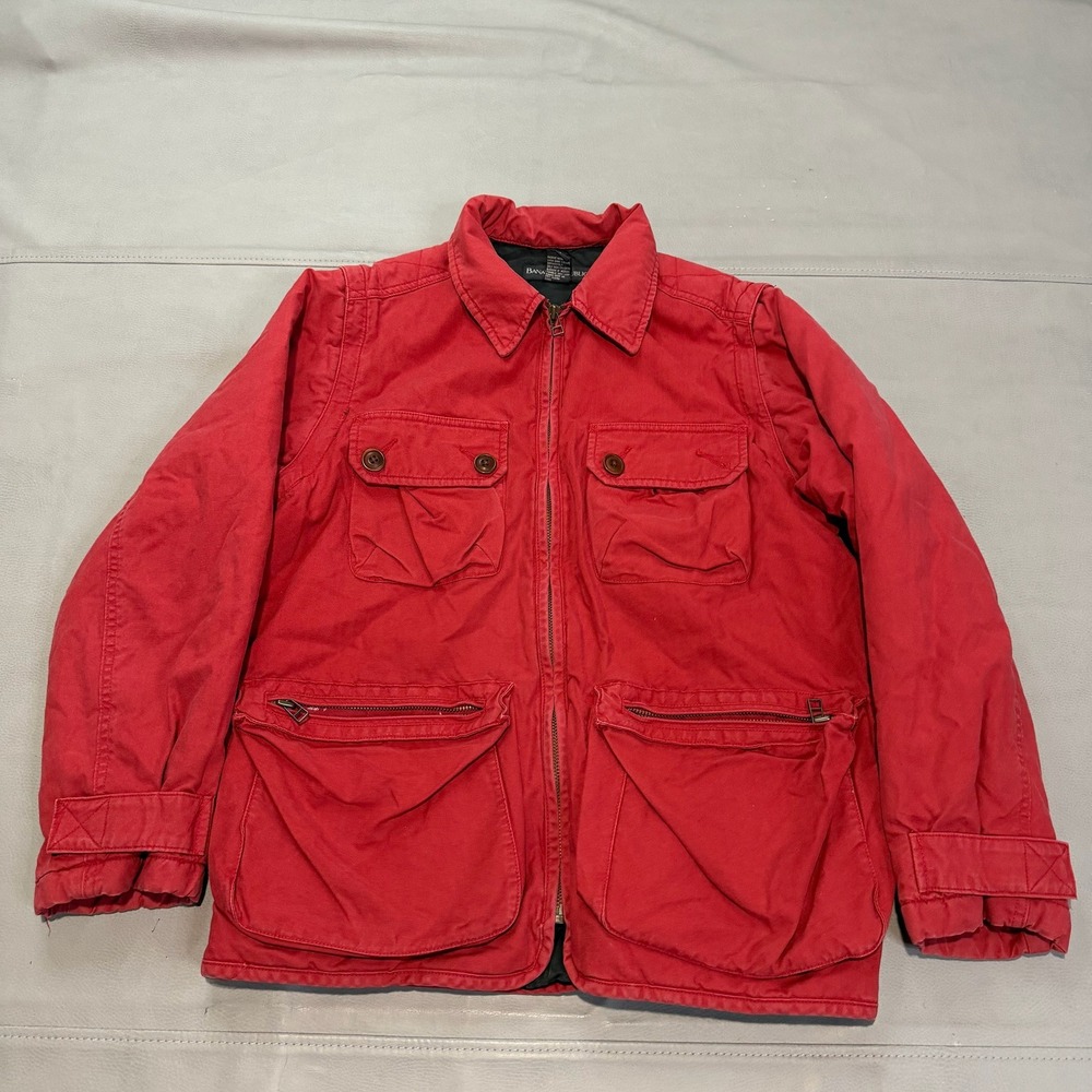VTG Banana Republic Men Salmon Safari Convertible Vest/Jacket Gorpcore XS-4786
